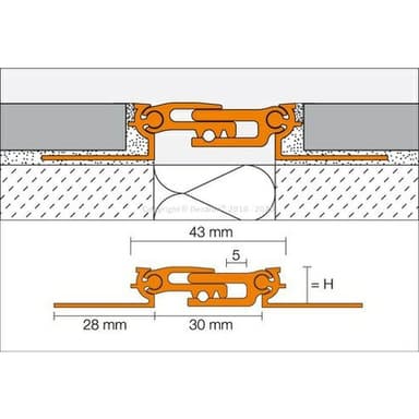 DILEX-BT-A Objekt. dilatace Hl. natural H=10 mm, délka: 2,5 m 5