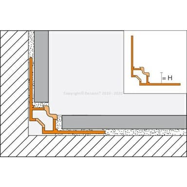DILEX-EF Dilatace kout  PVC, H=8mm, 2,5m - Béžová 4
