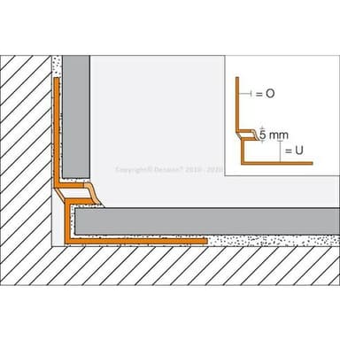 DILEX-EKE Dilatace kout  PVC, H=8/7mm, 2,5m - Pastel. šedá 4