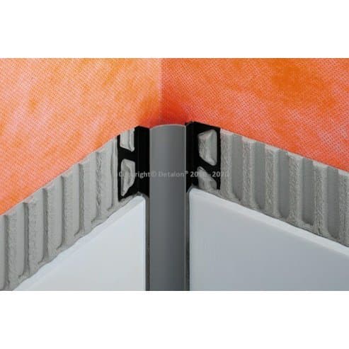 DILEX-HKW Dilatace kout dutý požlábek r=18mm PVC, H=11/11mm, - Pastel. šedá